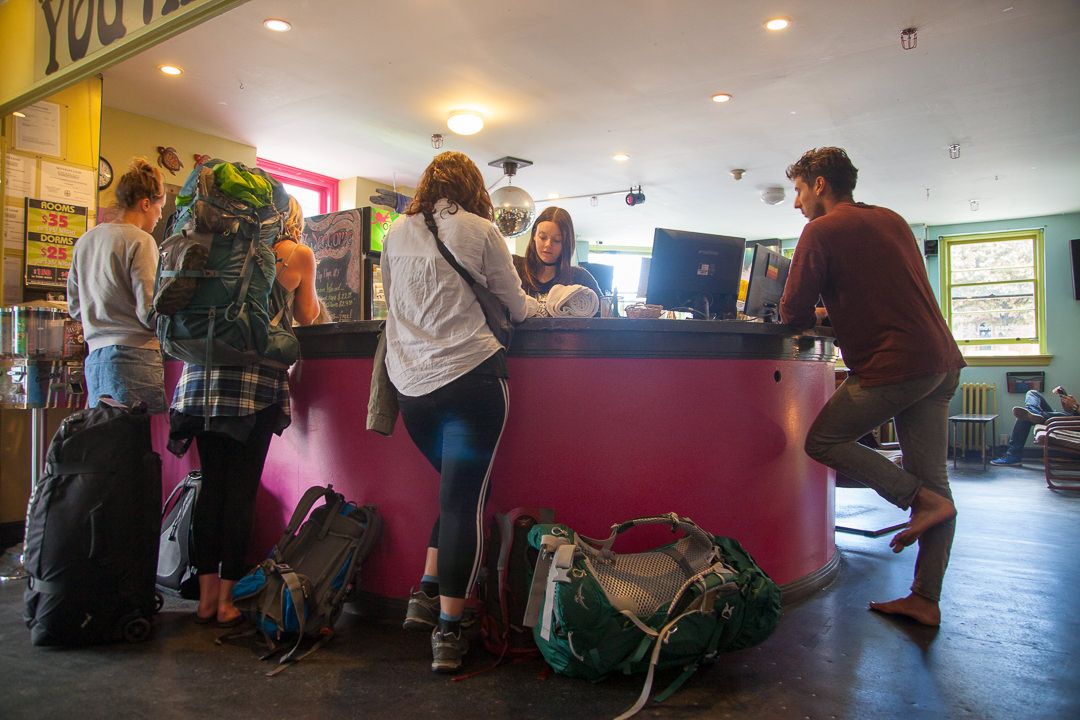 Front desk of Ocean Island Inn