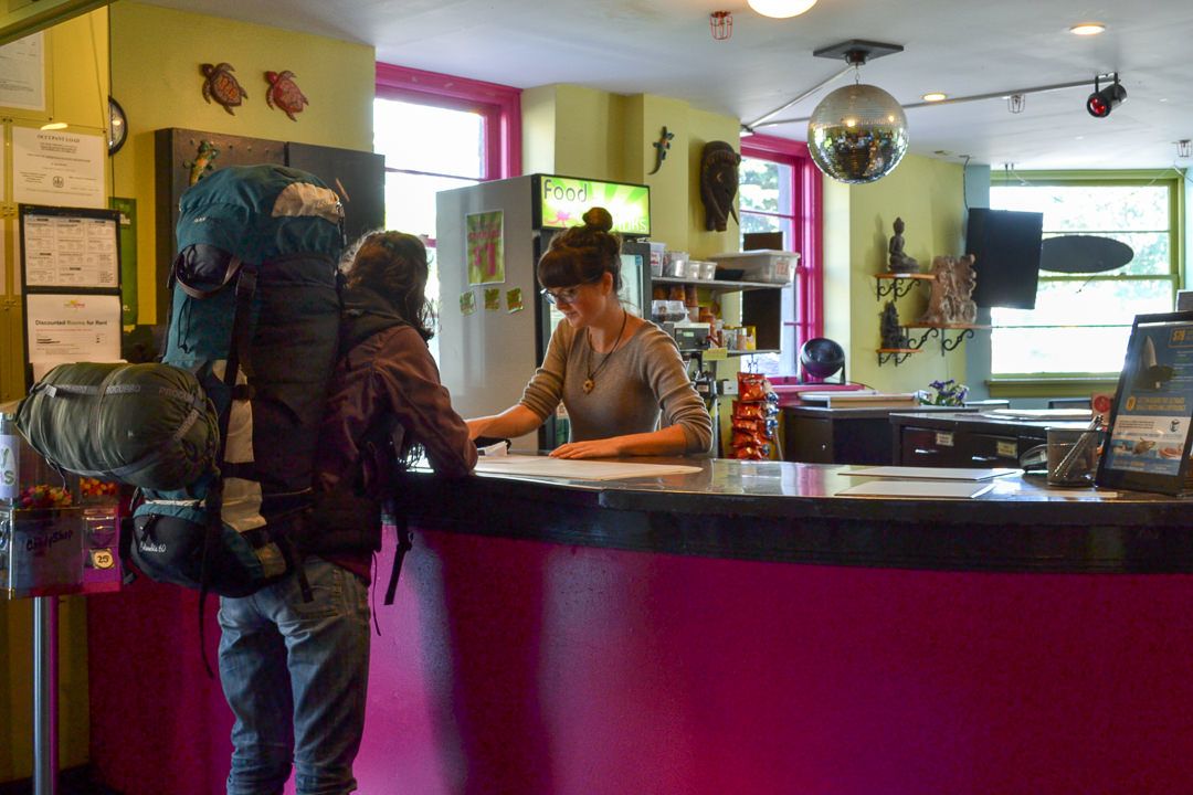 Front desk of Ocean Island Inn