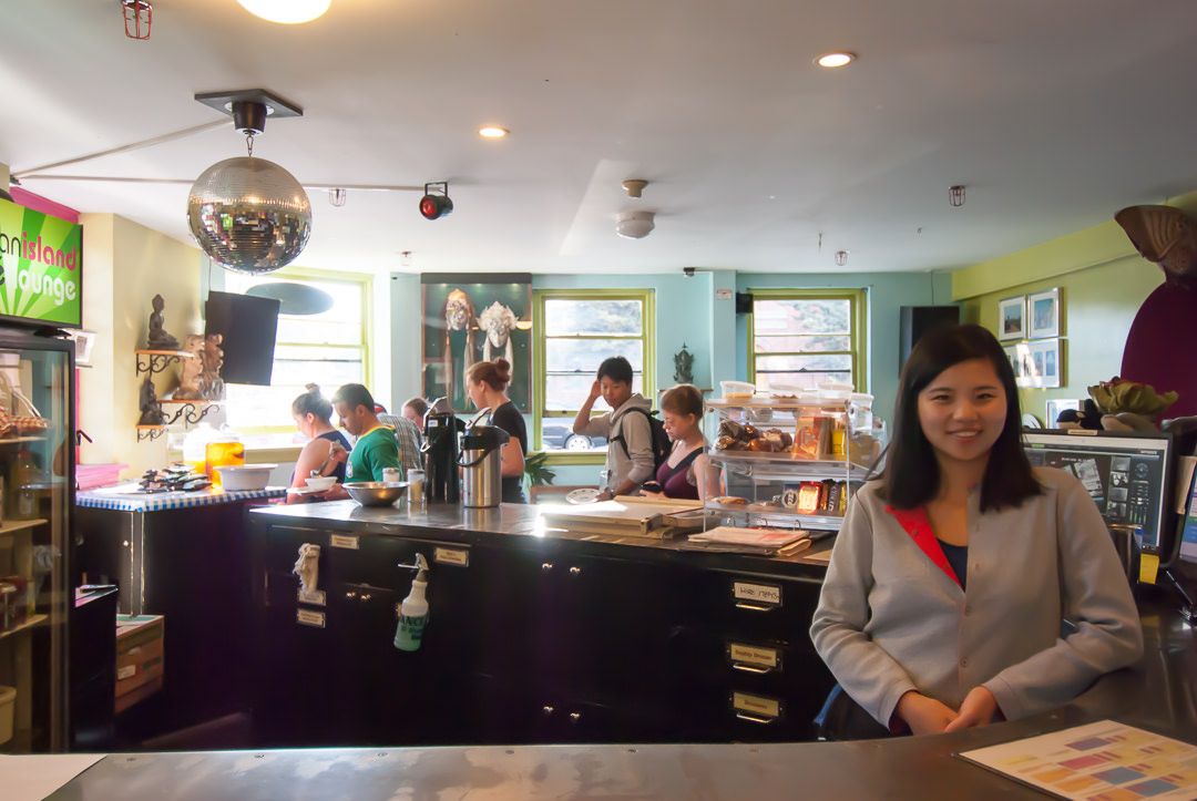 Front desk of Ocean Island Inn