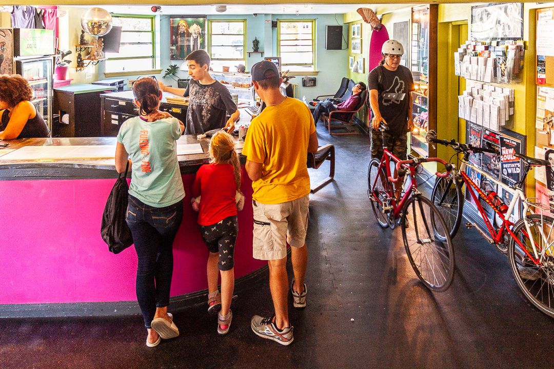 Front desk of Ocean Island Inn