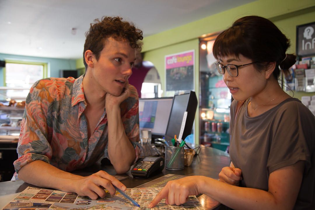 Front desk of Ocean Island Inn